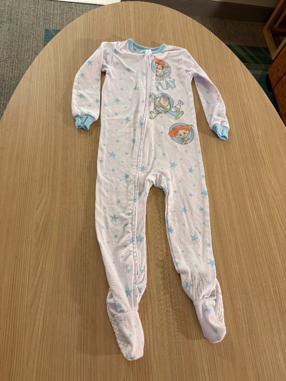 Disney Baby Toy Story Footed Sleeper Pajamas 18 Months White Woody Buzz Jessie